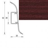 Плинтус "Махагон", кабель-канал, мягкий край, 55*2500мм