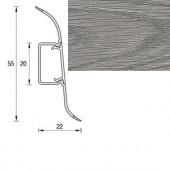 Плинтус "Дуб пепельный", кабель-канал, мягкий край, 55*2500мм