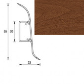 Плинтус "Ольха", кабель-канал, мягкий край, 55*2500мм