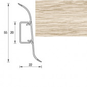 Плинтус "Клен вермонт", кабель-канал, мягкий край, 55*2500мм