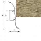 Плинтус "Карагач", кабель-канал, мягкий край, 55*2500мм