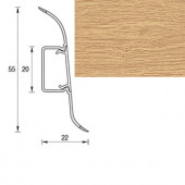 Плинтус "Дуб имперский", кабель-канал, мягкий край, 55*2500мм