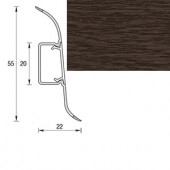 Плинтус "Каштан", кабель-канал, мягкий край, 55*2500мм