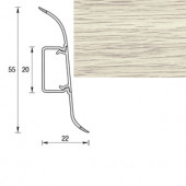 Плинтус "Клен северный", кабель-канал, мягкий край, 55*2500мм