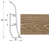 Плинтус "Дуб рустик", кабель-канал, мягкий край, 85*2500мм
