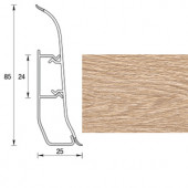Плинтус "Дуб беленый", кабель-канал, мягкий край, 85*2500мм