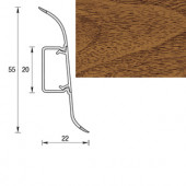 Плинтус "Мербау", кабель-канал, мягкий край, 55*2500мм