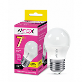 Лампа светодиодная "NEOX LED-P45" Е27, 7Вт, 220В, 3000К 560Лм шар матовый