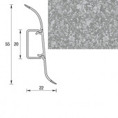 Плинтус "Камешки", кабель-канал, мягкий край, 55*2500мм