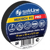 Изолента ПВХ "Safeline" 19мм*25м, чёрная