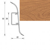 Плинтус "Вишня дикая", кабель-канал, мягкий край, 55*2500мм