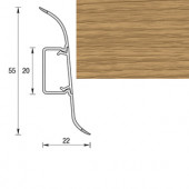Плинтус "Сосна золотистая", кабель-канал, мягкий край, 55*2500мм