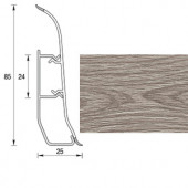 Плинтус "Дуб пепельный", кабель-канал, мягкий край, 85*2500мм