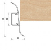Плинтус "Клен", кабель-канал, мягкий край, 55*2500мм